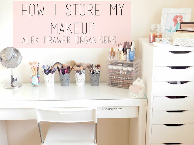 makeup vanity storage ikea alex drawer storage ideas