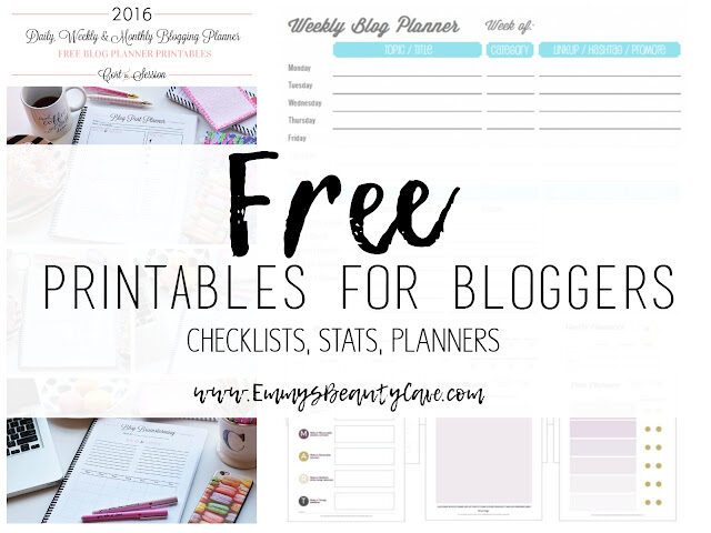 FREE Printables For Bloggers | Checklists, Stats, Planners & More